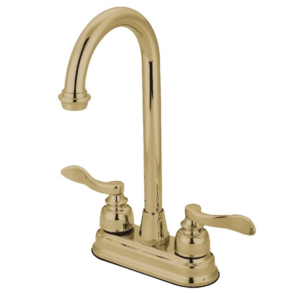KB8492NFL NuWave French 4" Centerset Bar Faucet, Polished Brass